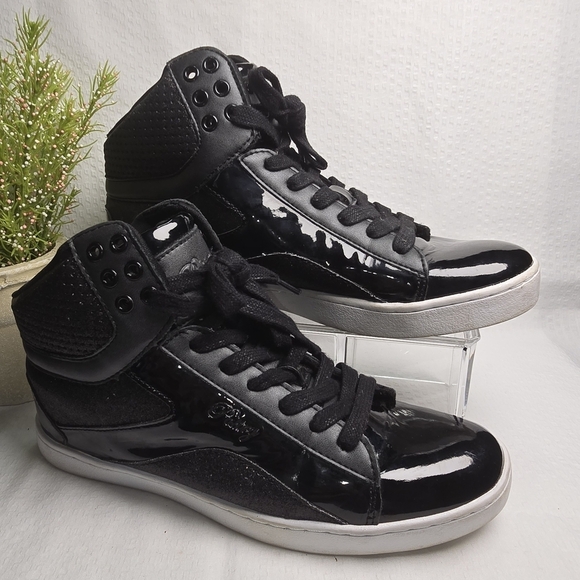 Pastry Shoes - PASTRY BLACK POP TART GLITTER HIGH TOP GOTH PUNK STREETWEAR WOMENS SIZE 10 EUC